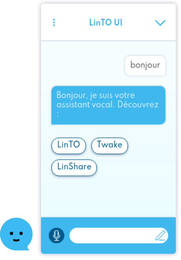 LinTO chatbot interface